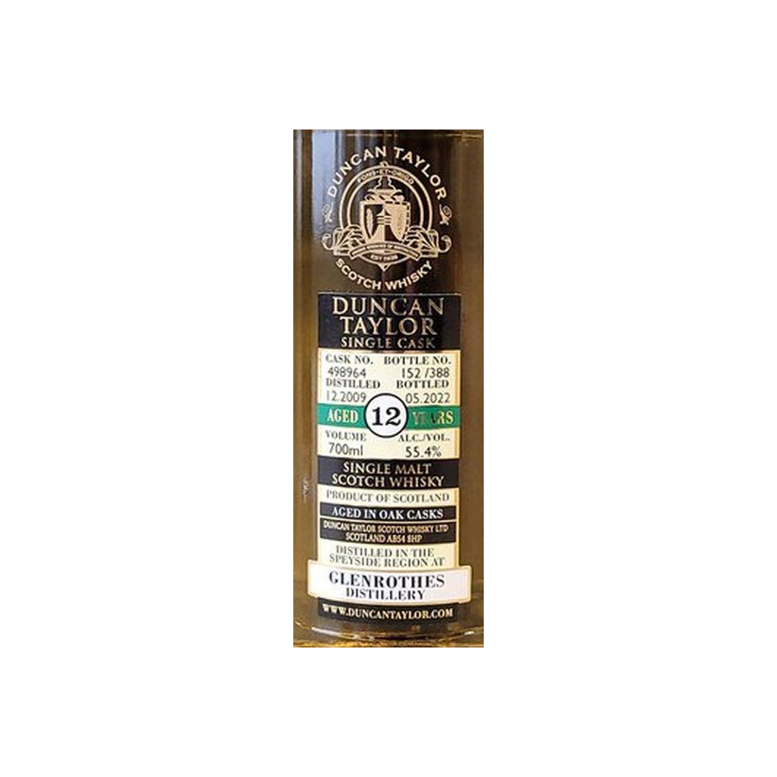 The Glenrothes Single Cask 2009 12 Years Single Malt Whisky