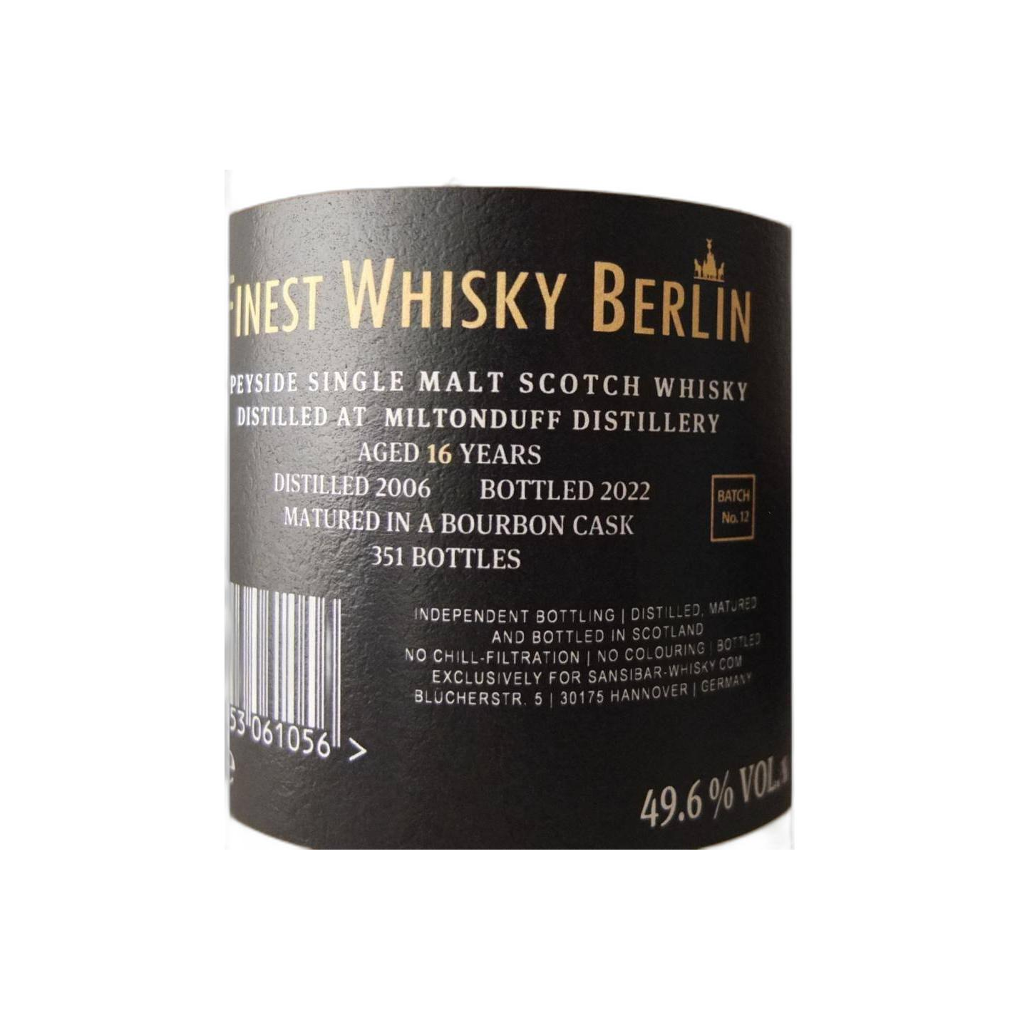 Miltonduff 2006 16 Years Single Malt Whisky 2