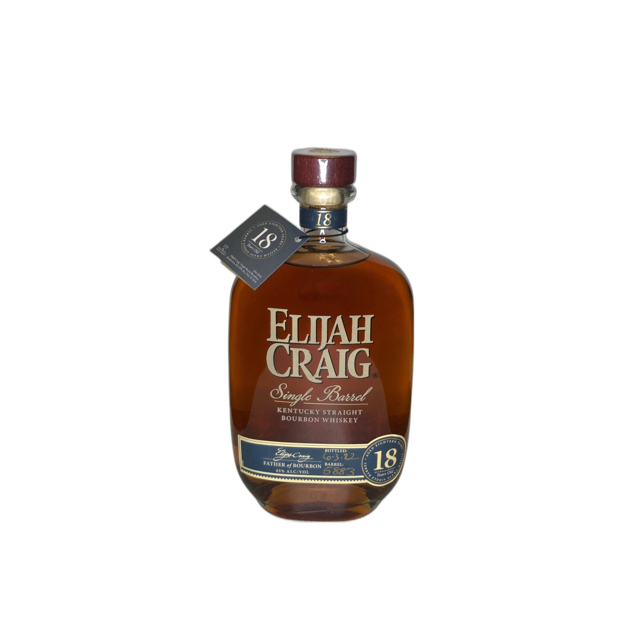 Elijah Craig Kentucky Straight Bourbon Whiskey 18 Years Bourbon Whisky