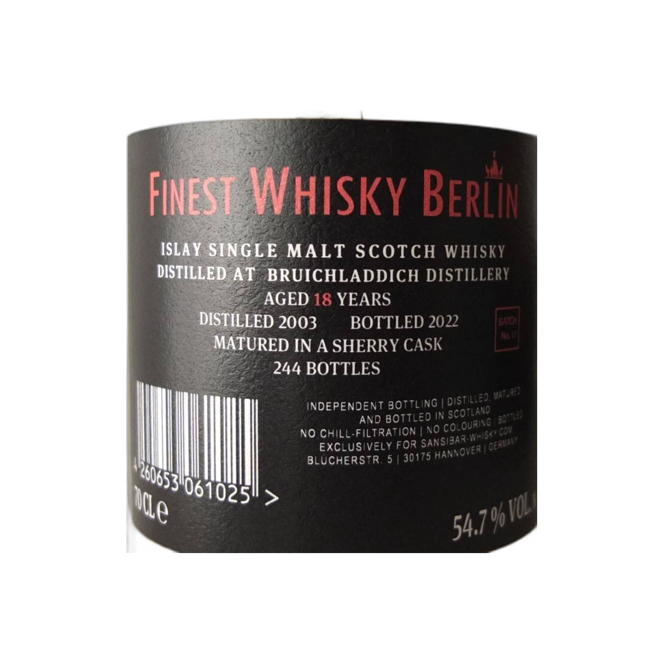 Bruichladdich 2003 18 Years Single Malt Whisky 2