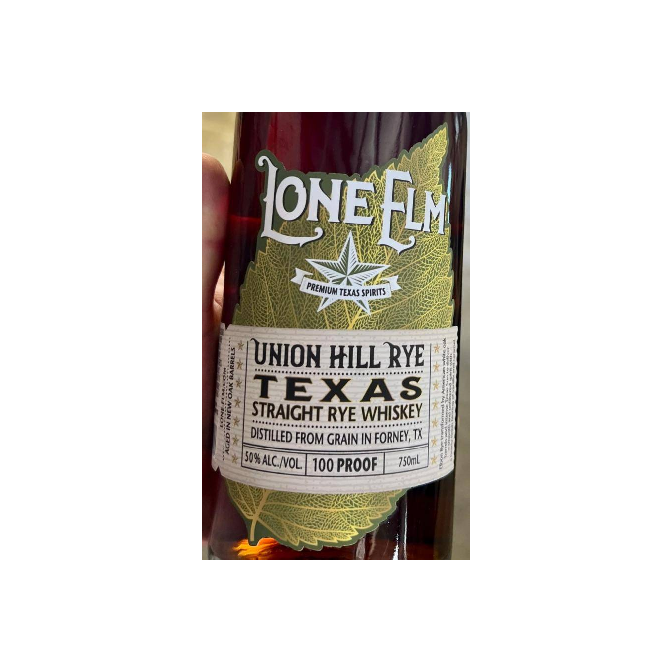 Lone Elm Texas Straight Rye Whiskey
