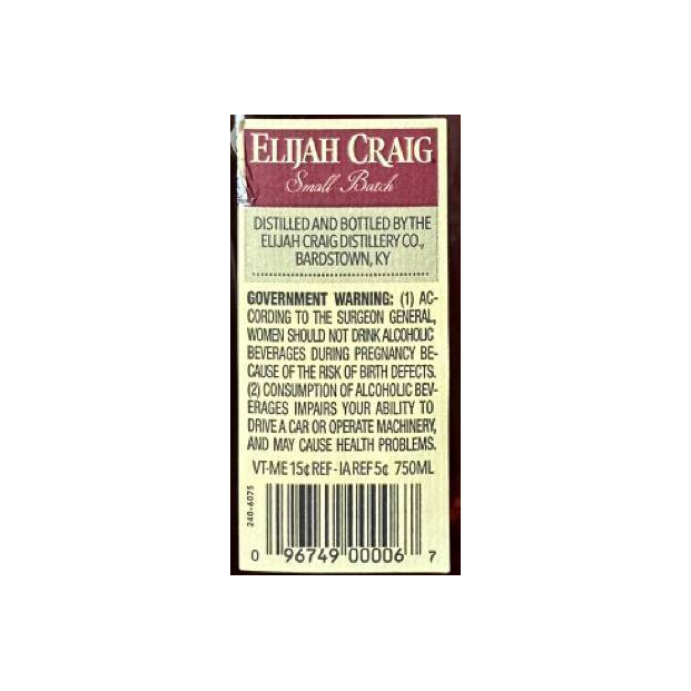 Elijah Craig Bourbon Whisky