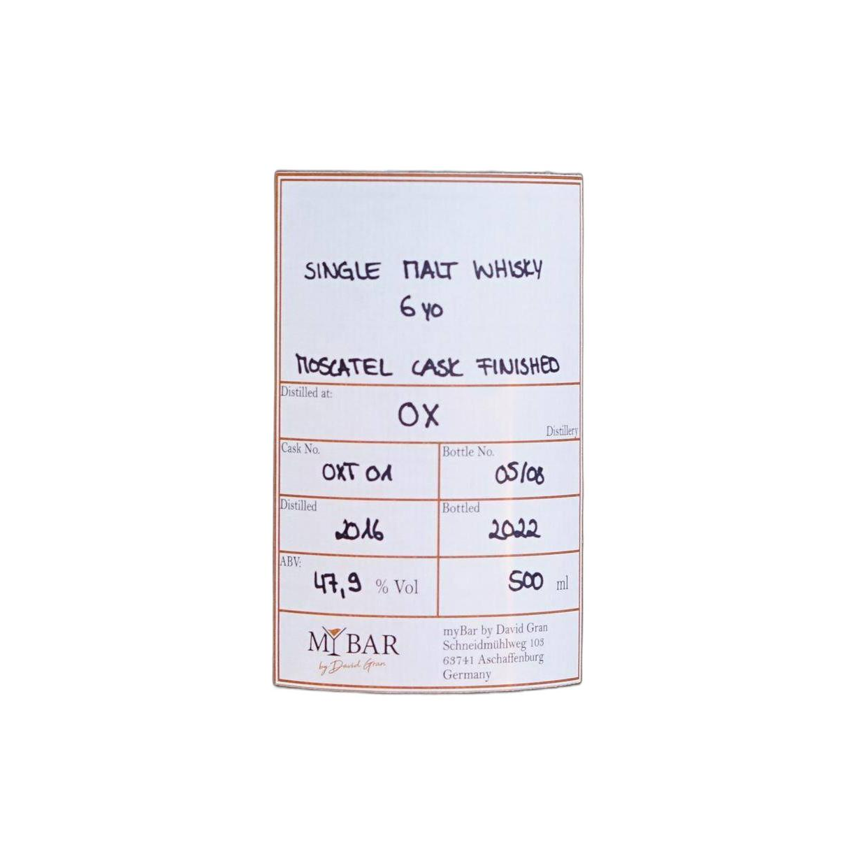 Single Malt Whisky 2016 myBar