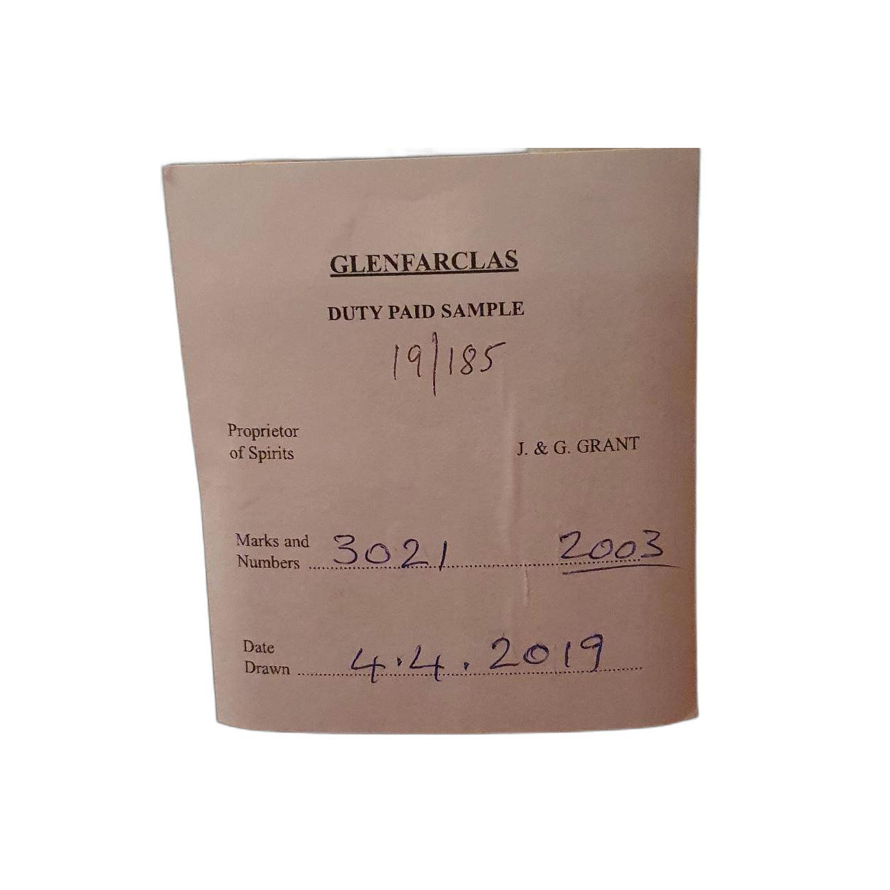 Glenfarclas 2003 15 Years Single Malt Whisky