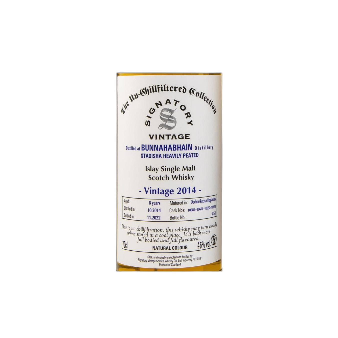 Bunnahabhain The Un-Chillfiltered Collection 2014 8 Years Single Malt Whisky 2