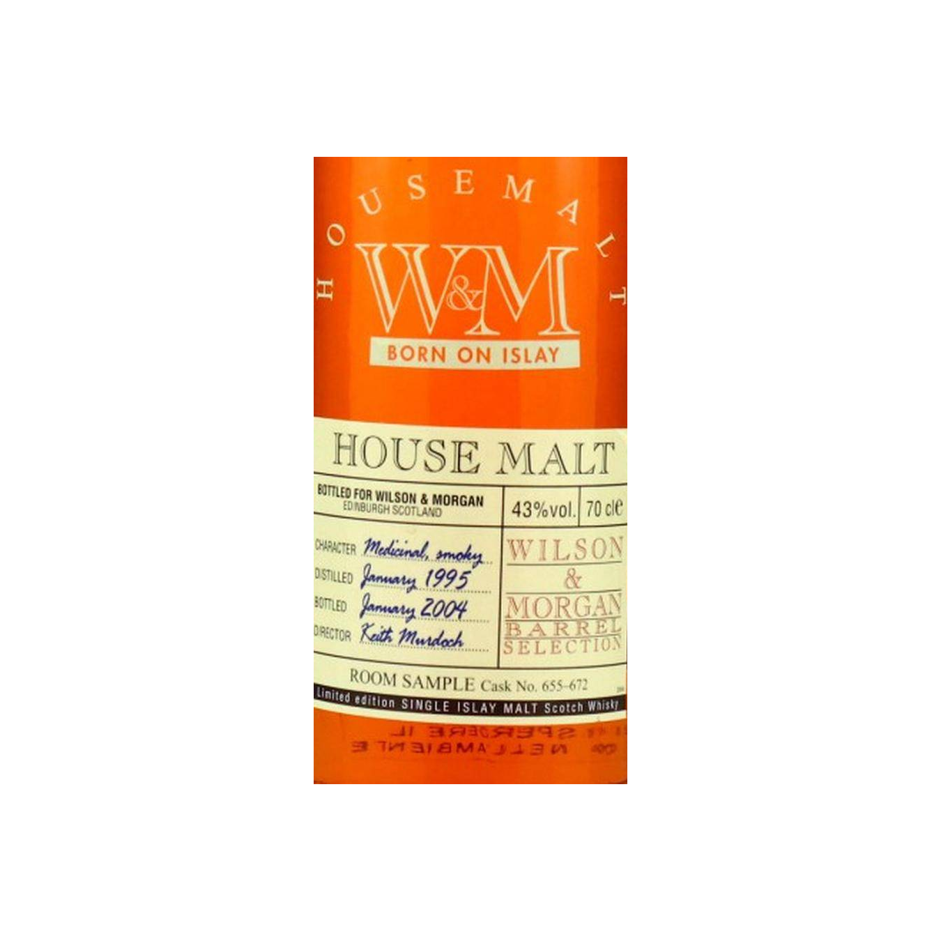 Wilson & Morgan 1995 9 Years Single Malt Whisky