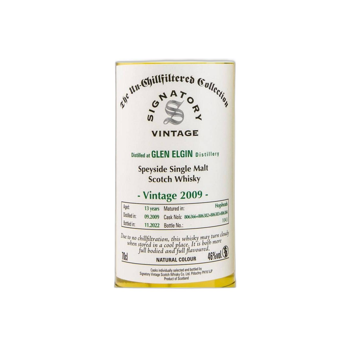 Glen Elgin The Un-Chillfiltered Collection 2009 13 Years Single Malt Whisky 2