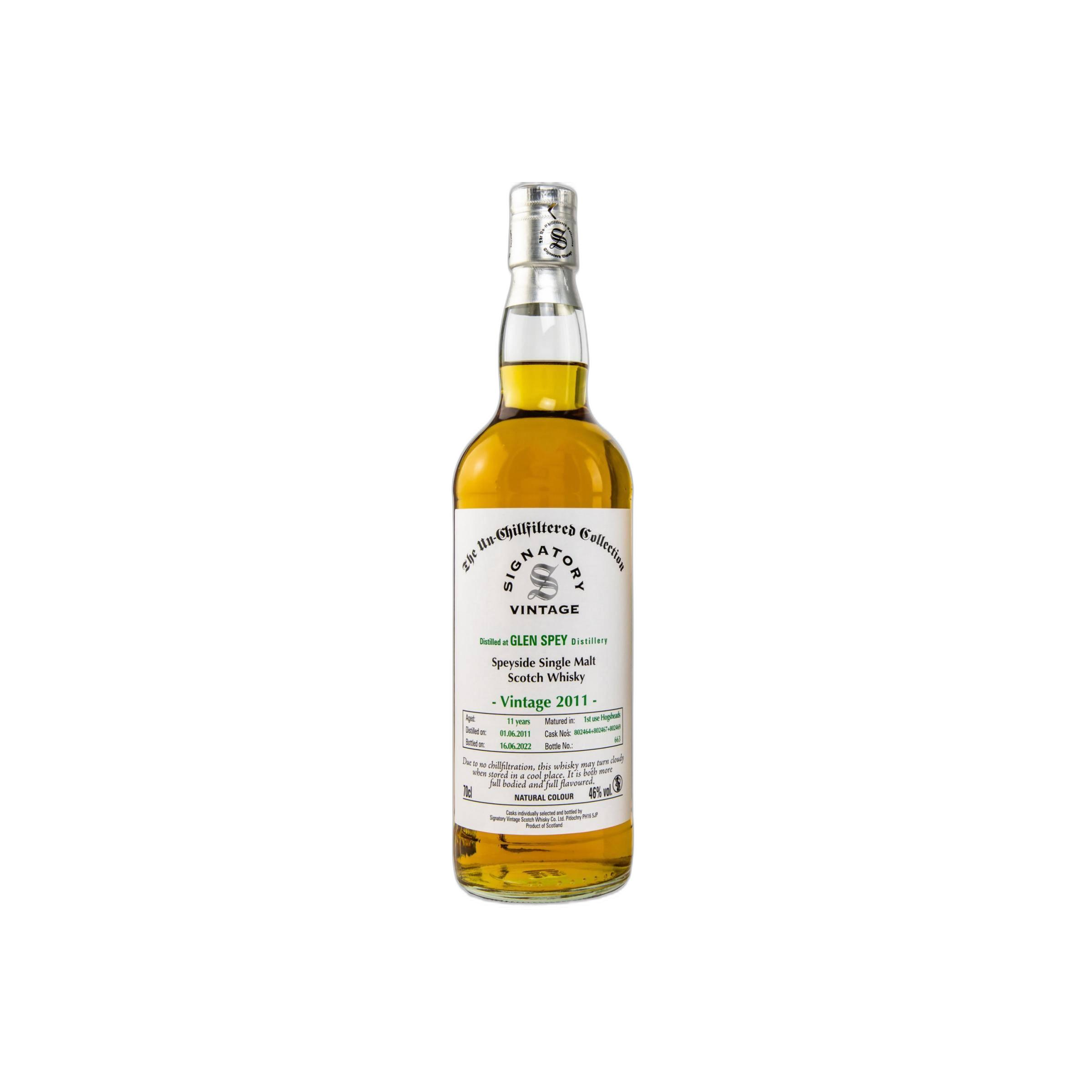 Glen Spey The Un-Chillfiltered Collection 2011 11 Years Single Malt Whisky