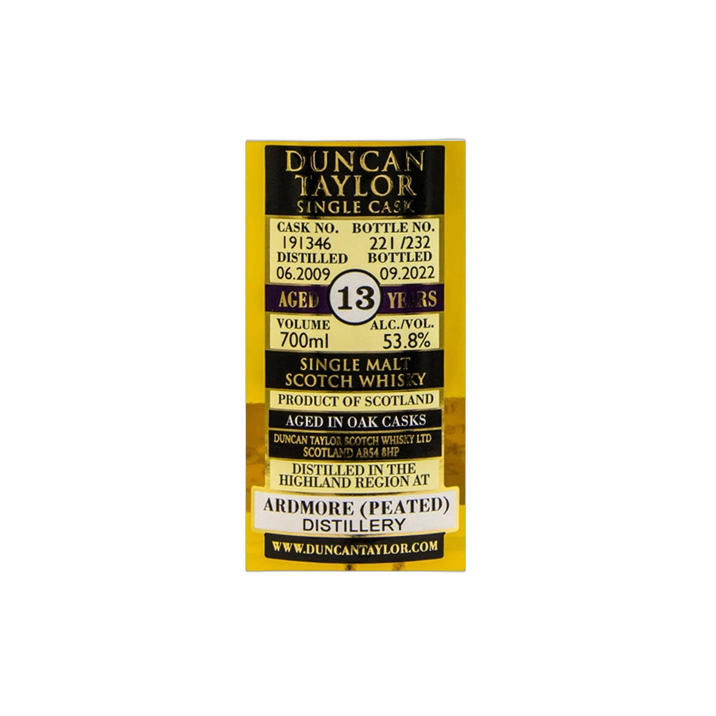 Ardmore Single Cask 2009 13 Years Single Malt Whisky 2