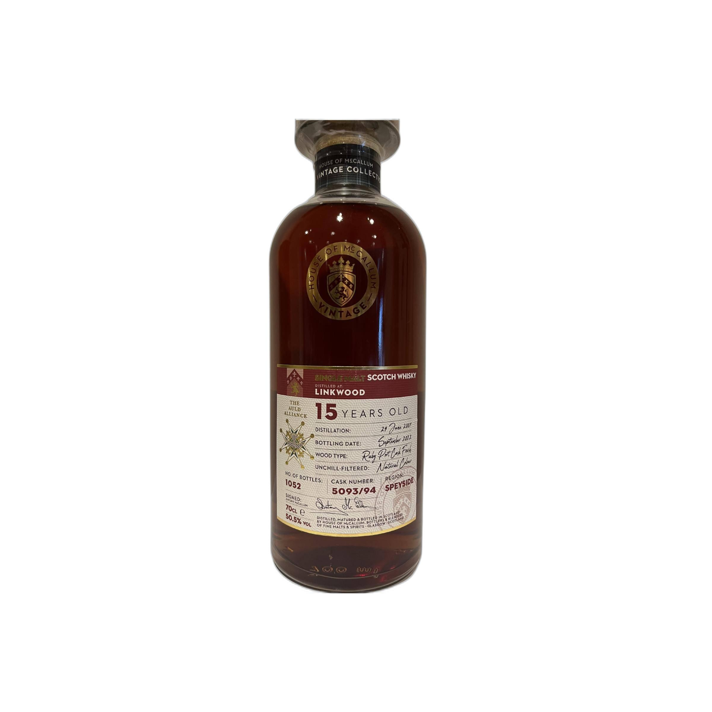 House of McCallum 2007 15 Years Single Malt Whisky