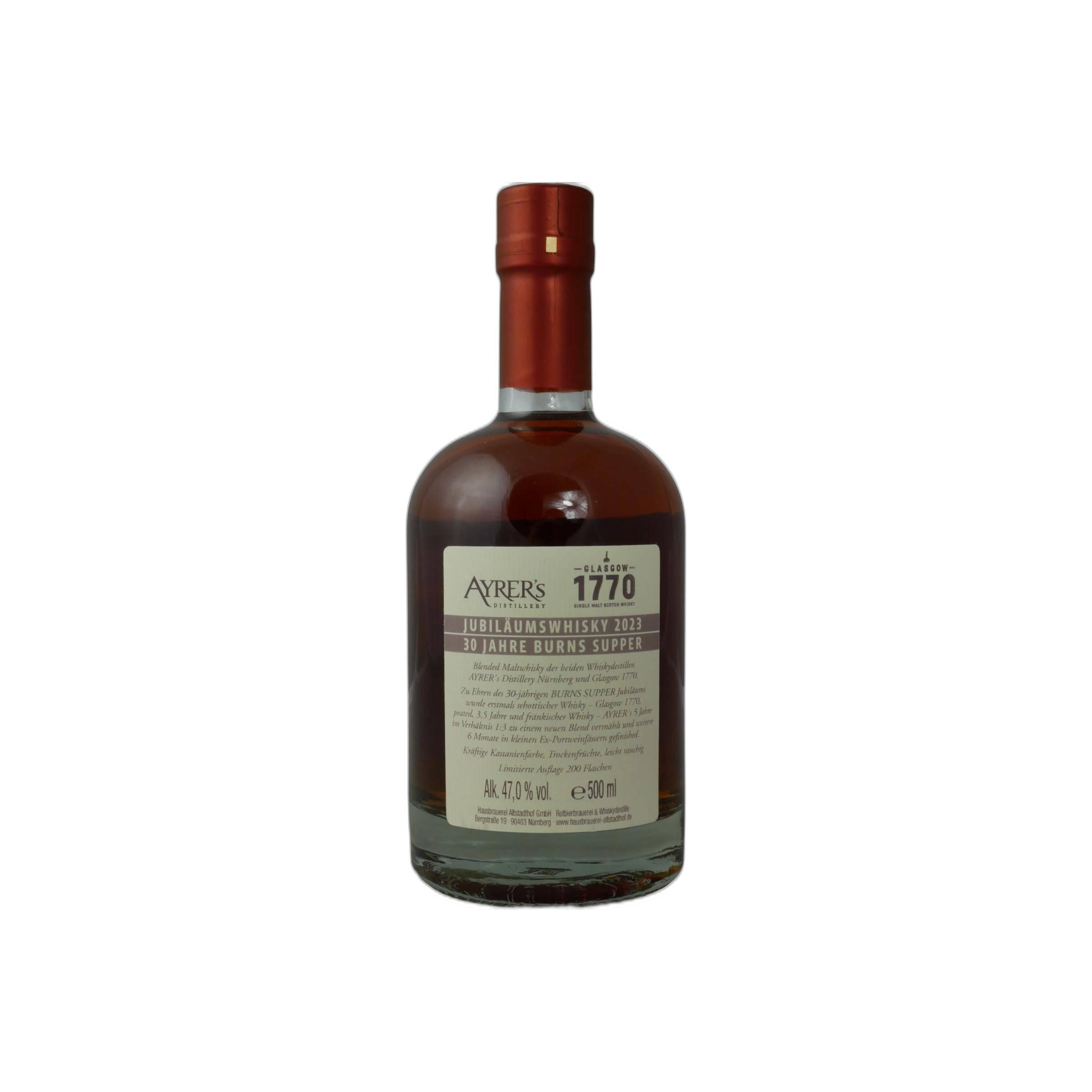 Burns Supper Jubiläumswhisky 2023 2