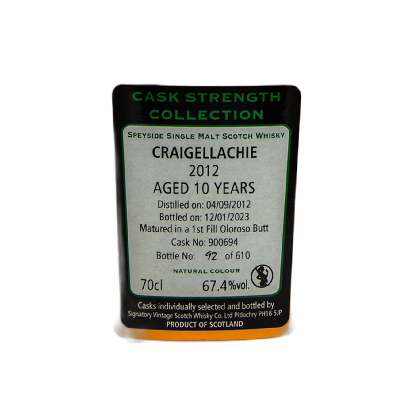 Craigellachie Cask Strength Collection 2012 10 Years Single Malt Whisky 2