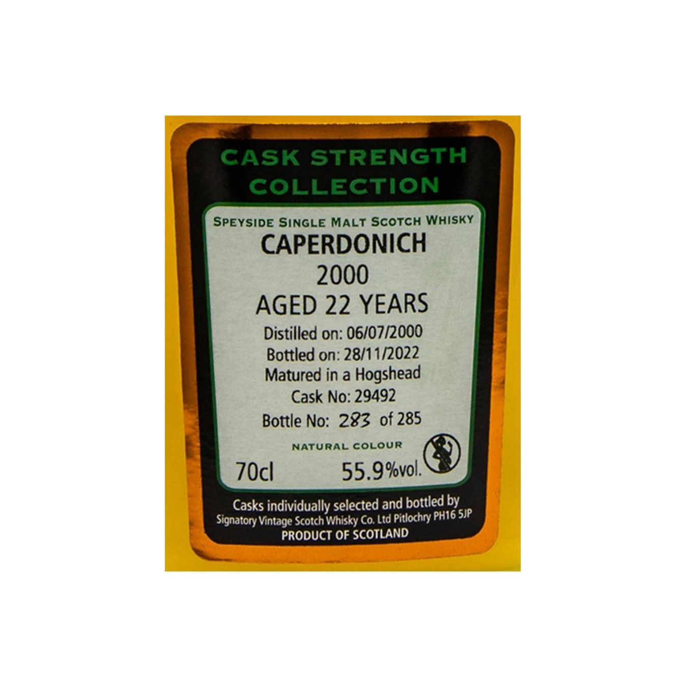 Caperdonich Cask Strength Collection 2000 22 Years Single Malt Whisky 2