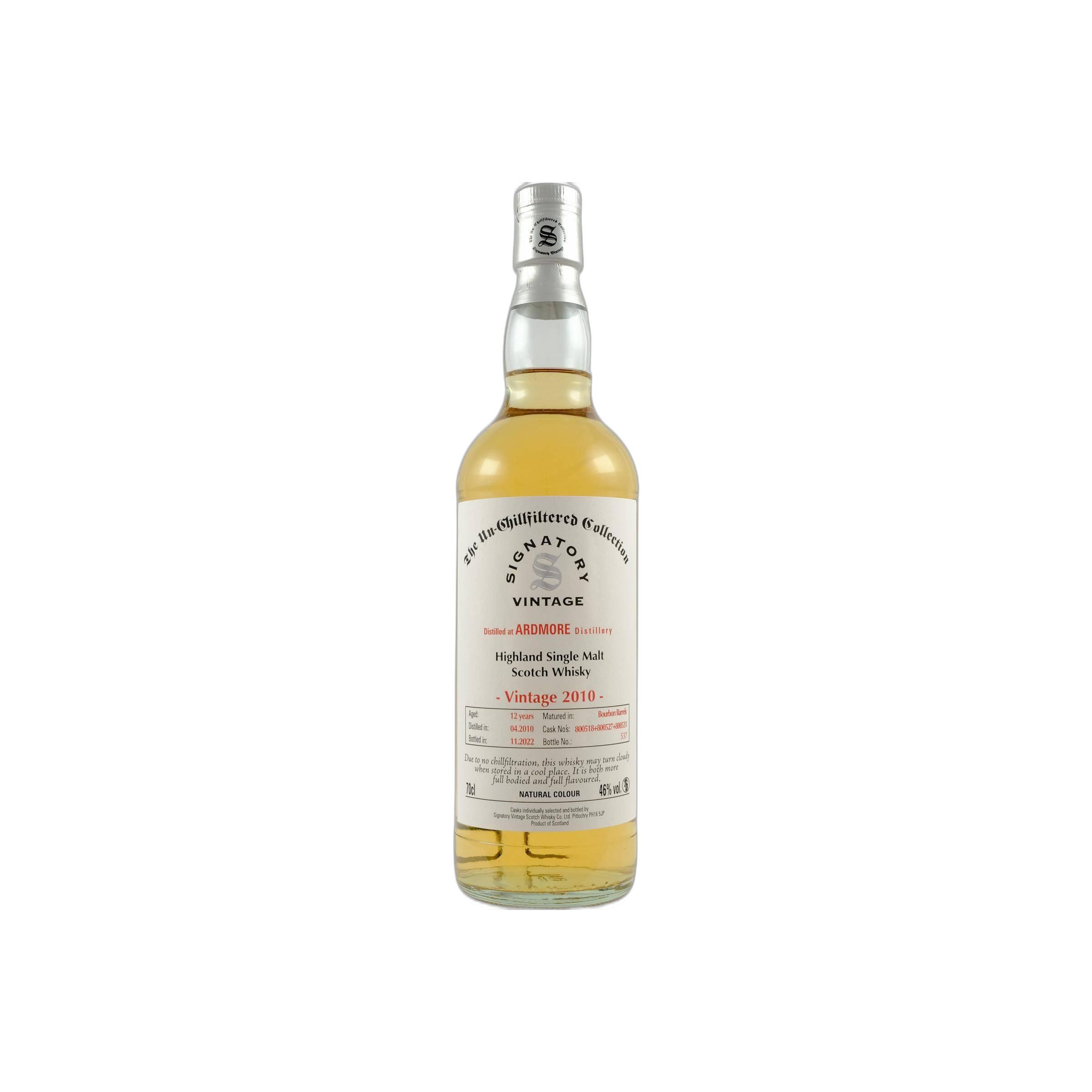 Ardmore The Un-Chillfiltered Collection 2010 12 Years Single Malt Whisky