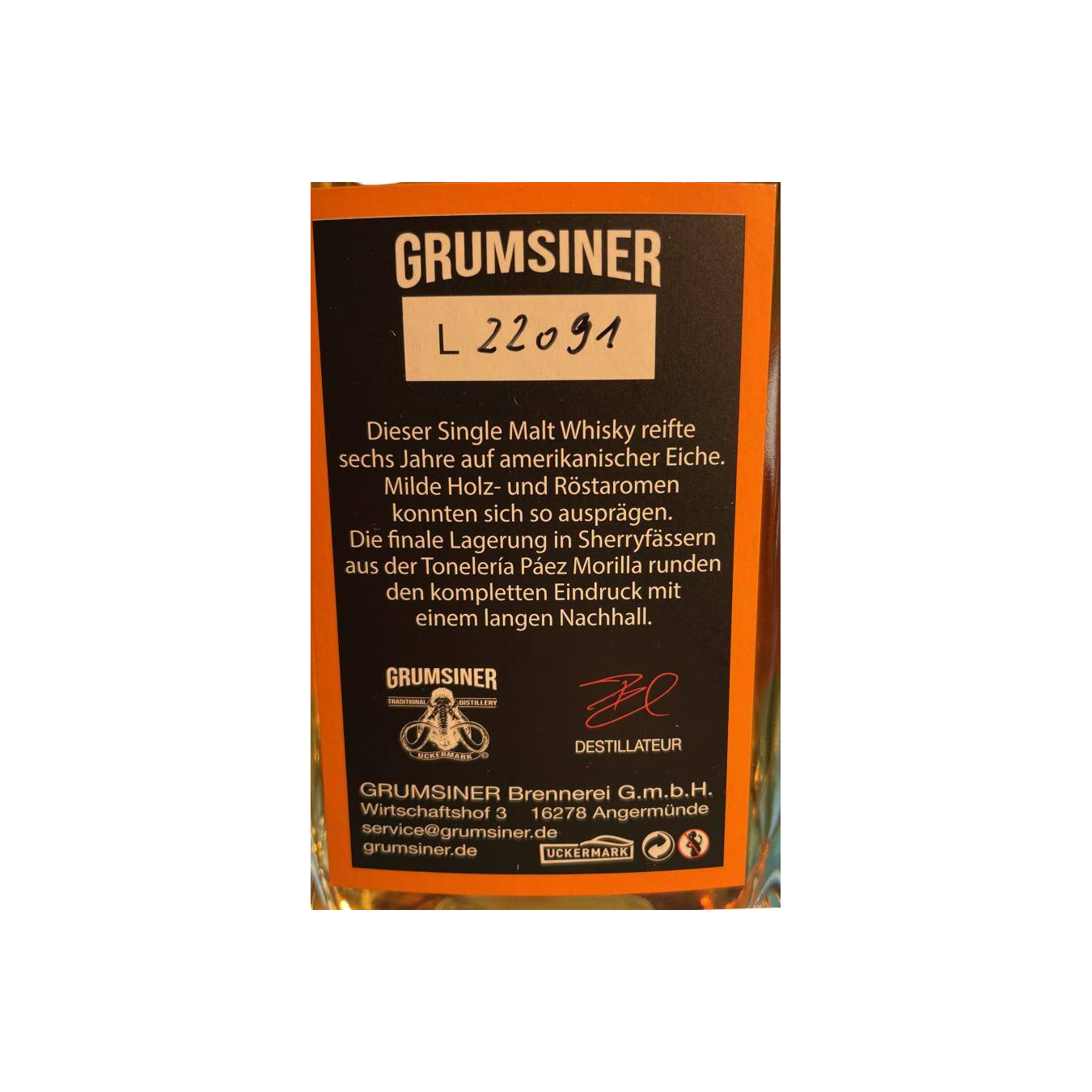 Grumsiner Single Malt Whisky 3