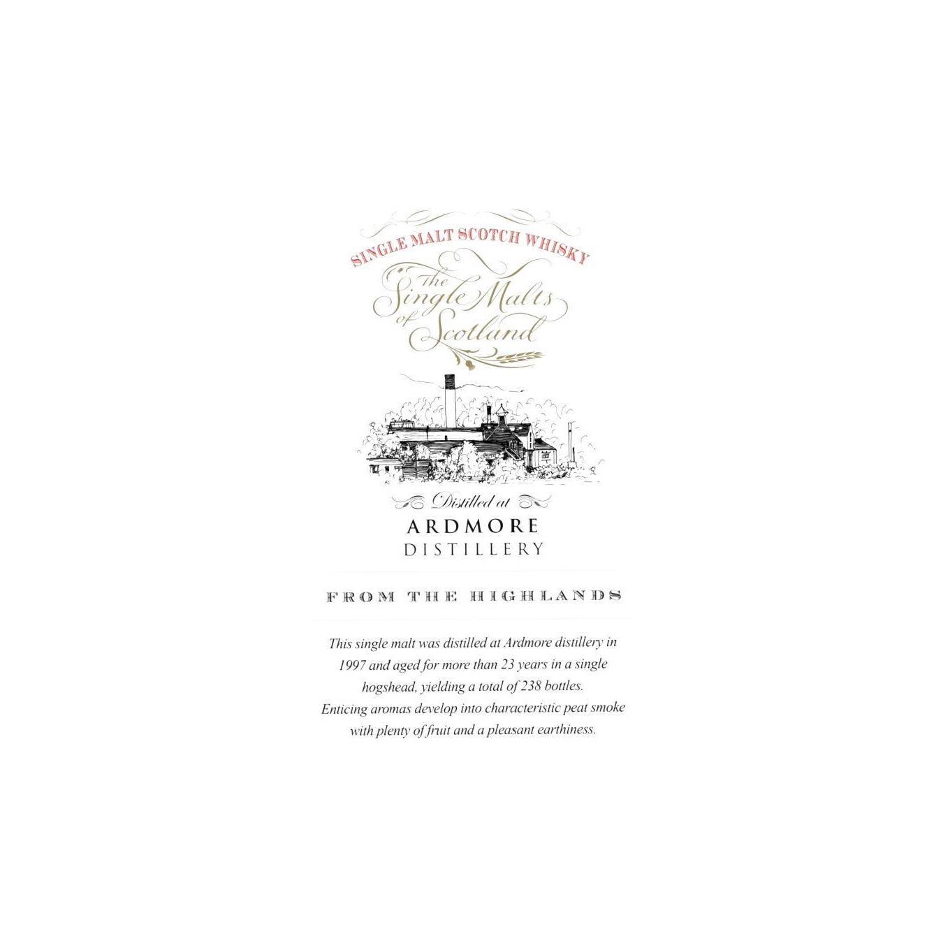 Ardmore The Single Malts of Scotland 1997 23 Years Single Malt Whisky