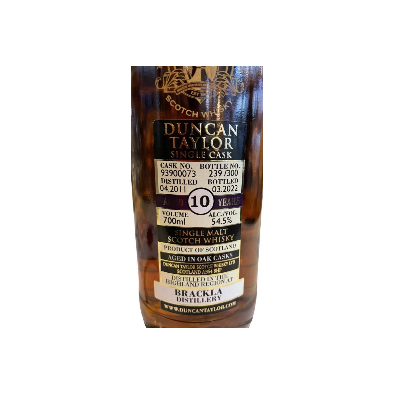 Royal Brackla Single Cask 2011 10 Years Single Malt Whisky