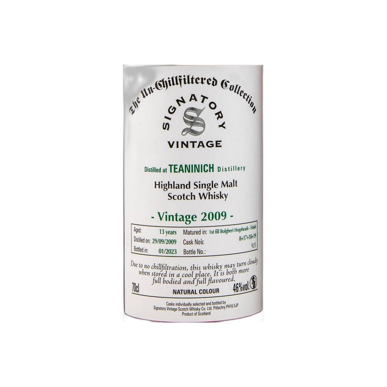Teaninich The Un-Chillfiltered Collection 2009 13 Years Single Malt Whisky 2