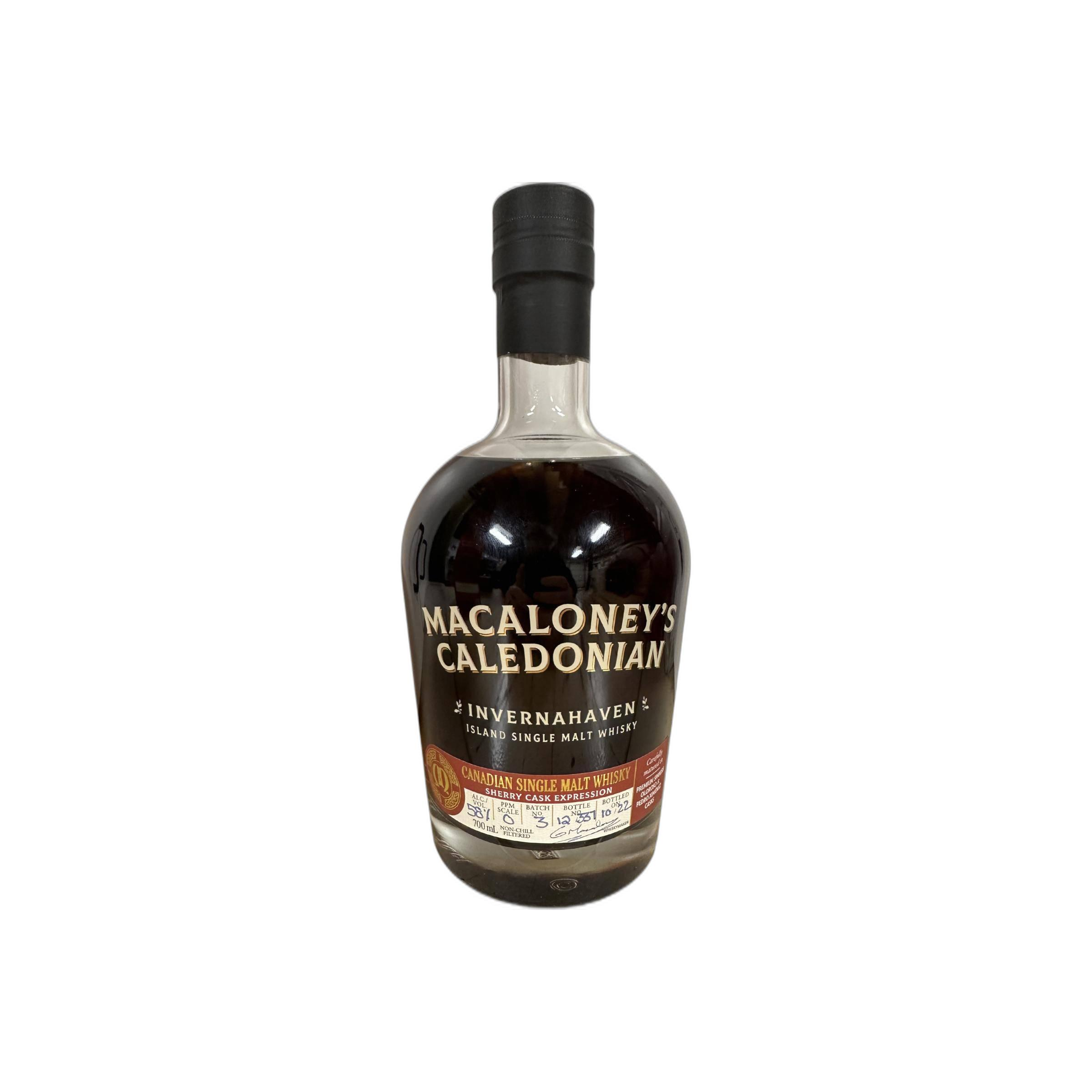 Macaloney's Cask Strength Collection Single Malt Whisky