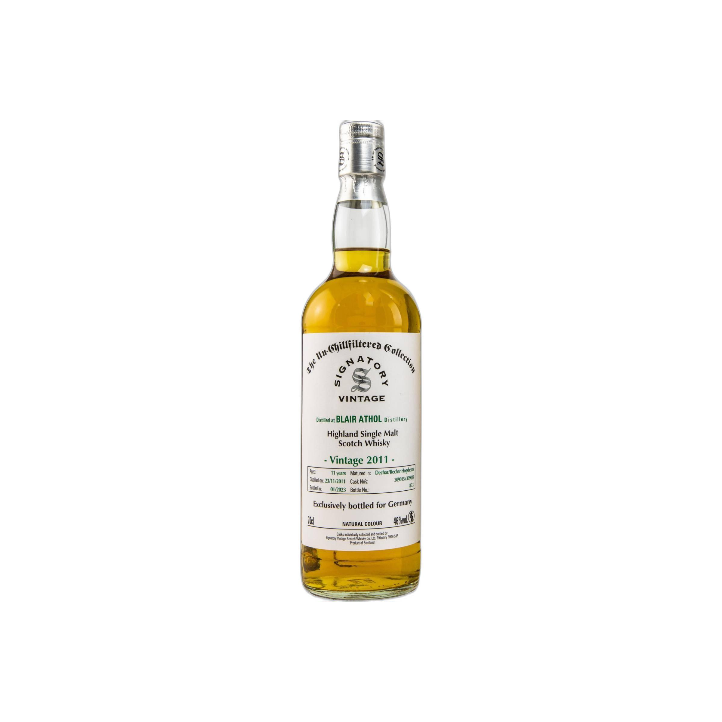 Blair Athol The Un-Chillfiltered Collection 2011 11 Years Single Malt Whisky
