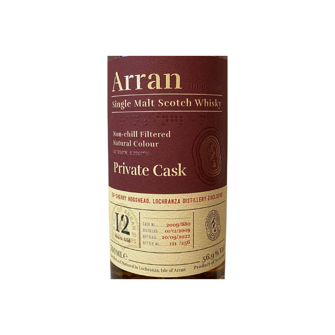 Arran Private Cask 2009 12 Years Single Malt Whisky 2