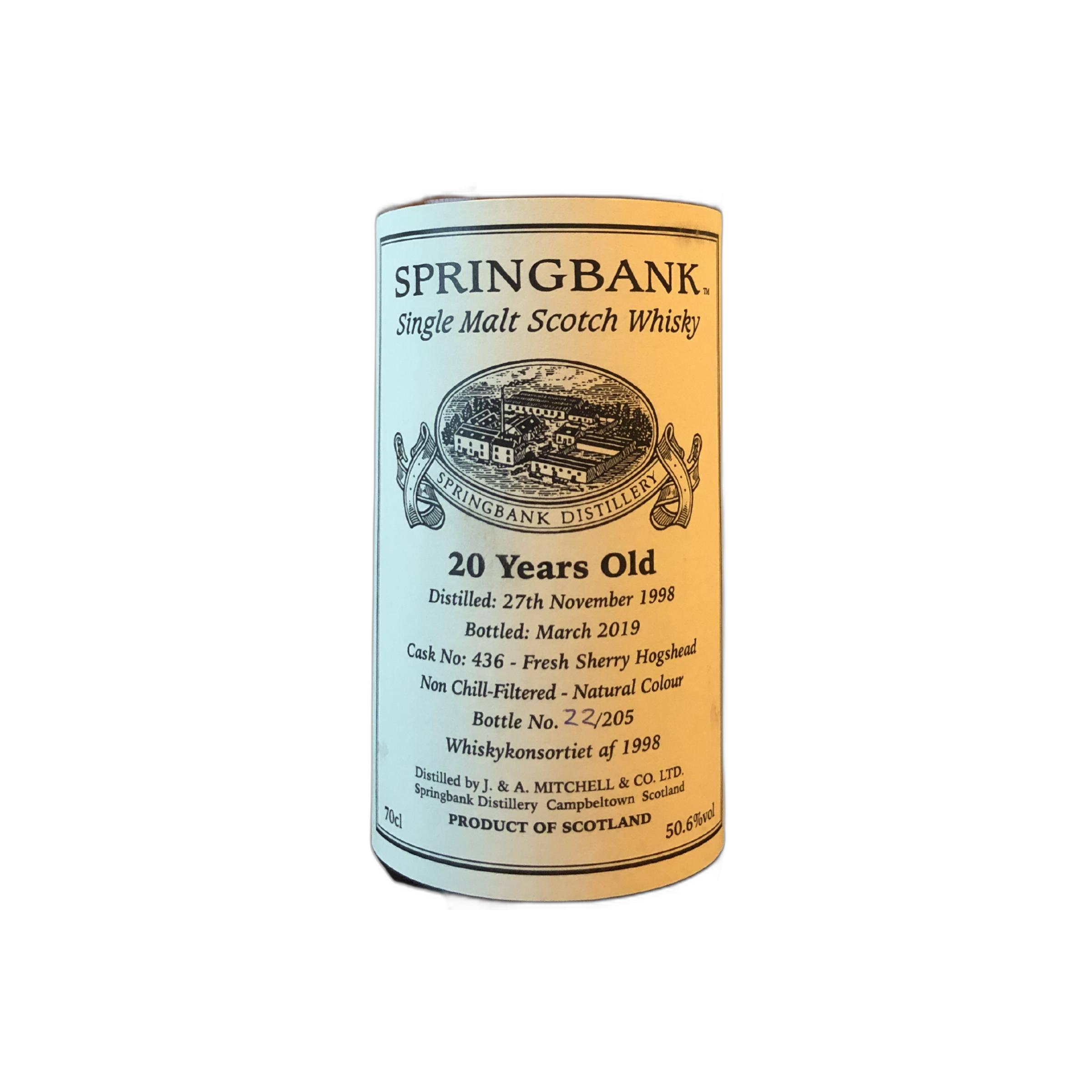 Springbank Private Bottling 1998 20 Years Single Malt Whisky 2
