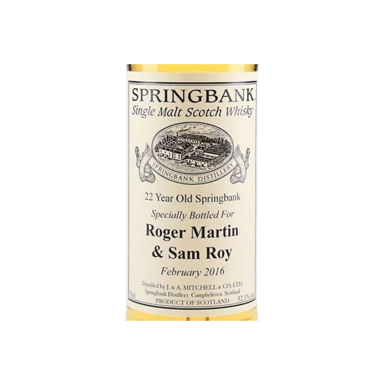 Springbank Private Bottling 22 Years Single Malt Whisky