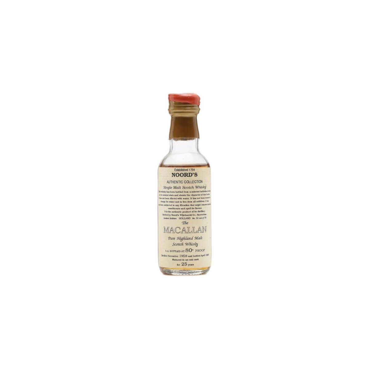 The Macallan 1958 25 Years Single Malt Whisky