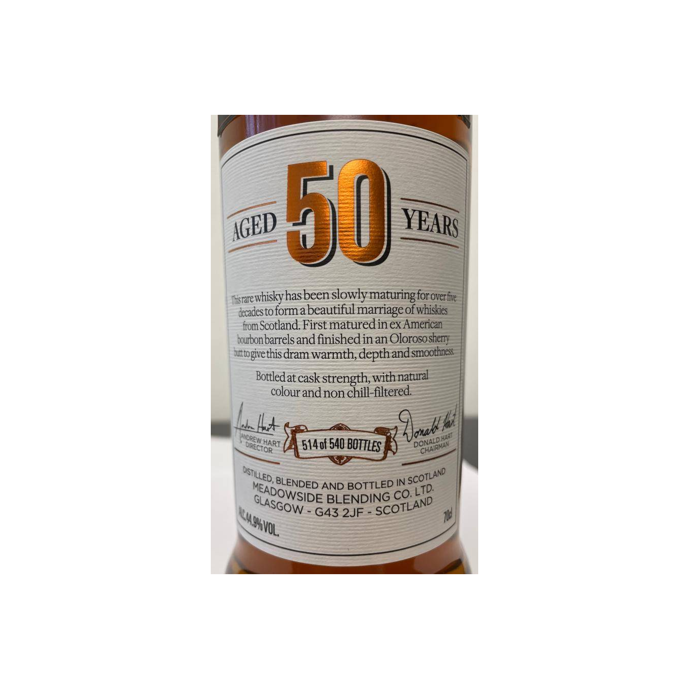 Meadowside Blending 50 Years Blended Whisky 3