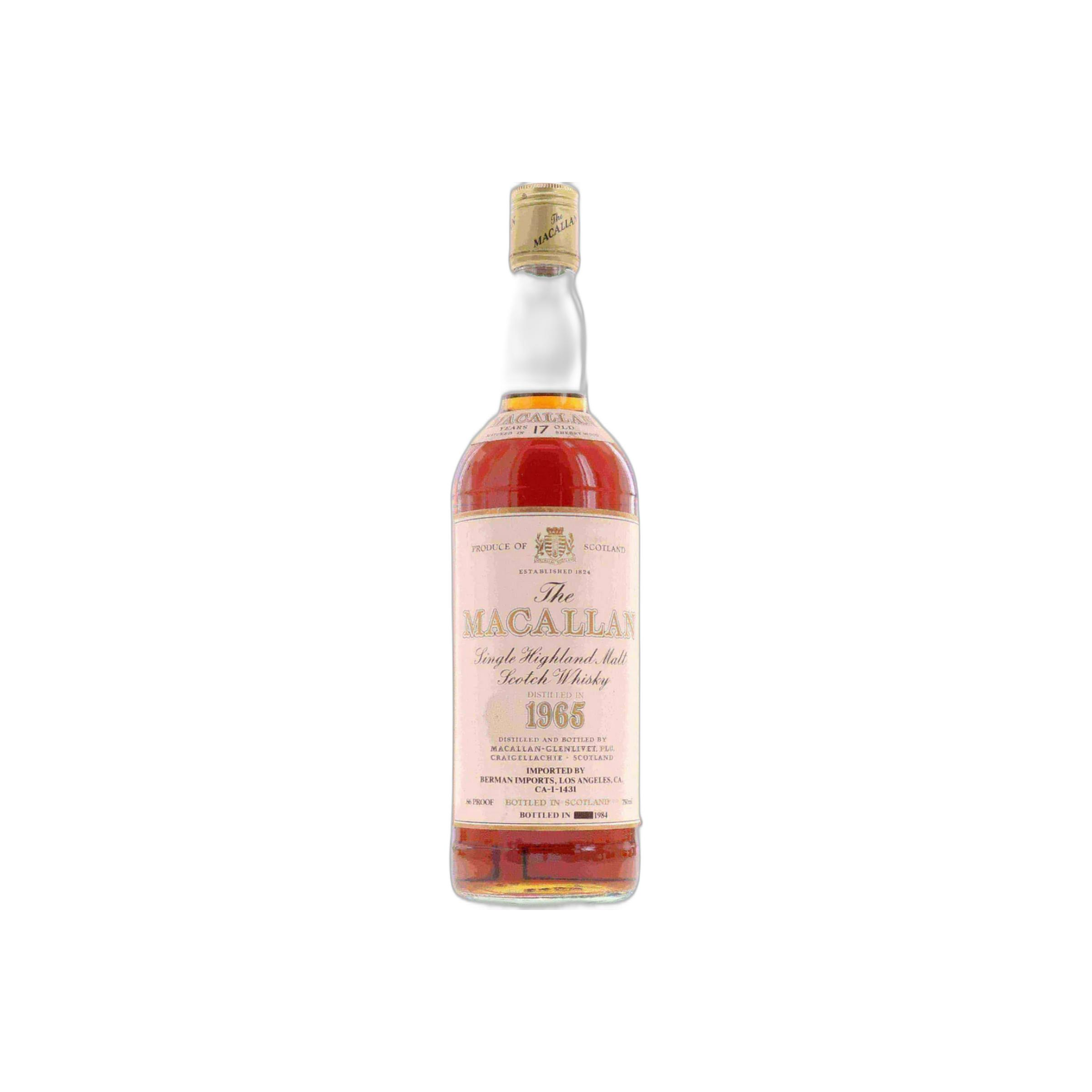 The Macallan 1965 17 Years Single Malt Whisky