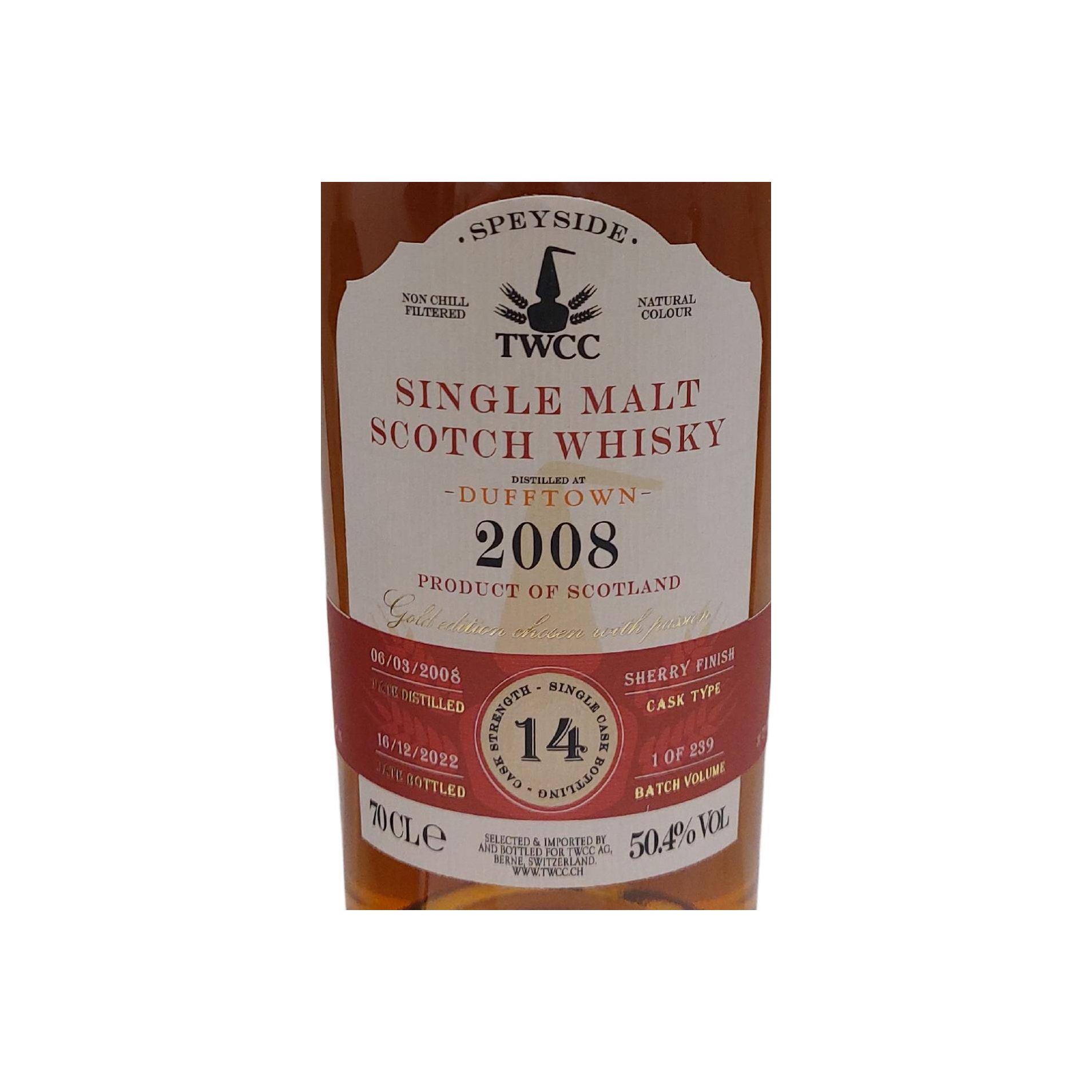 Dufftown 2008 14 Years Single Malt Whisky 2