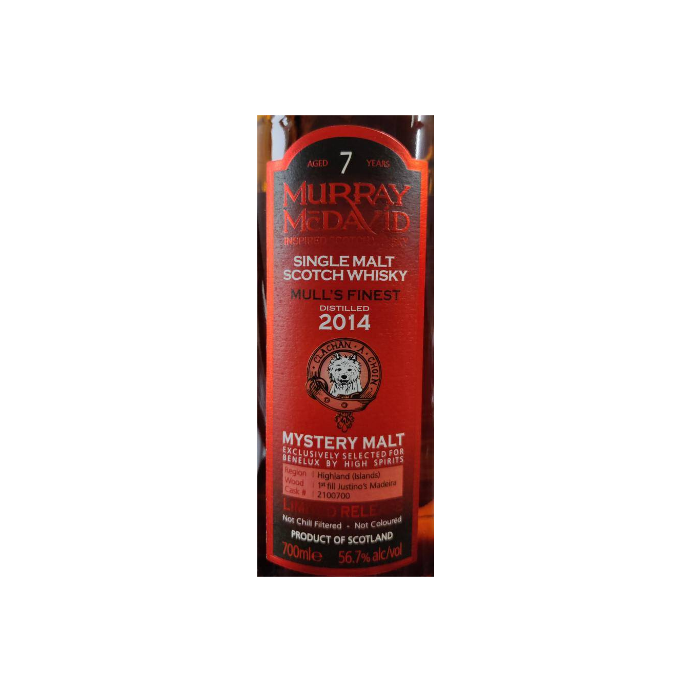 Murray McDavid 2014 7 Years Single Malt Whisky 2