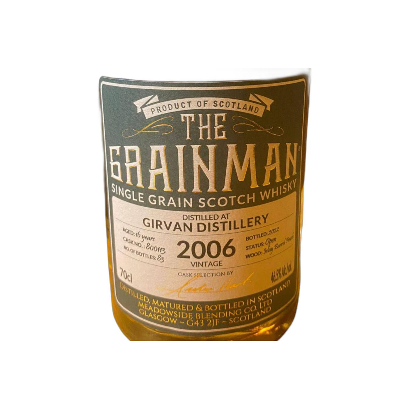 Meadowside Blending 2006 16 Years Single Grain Whisky