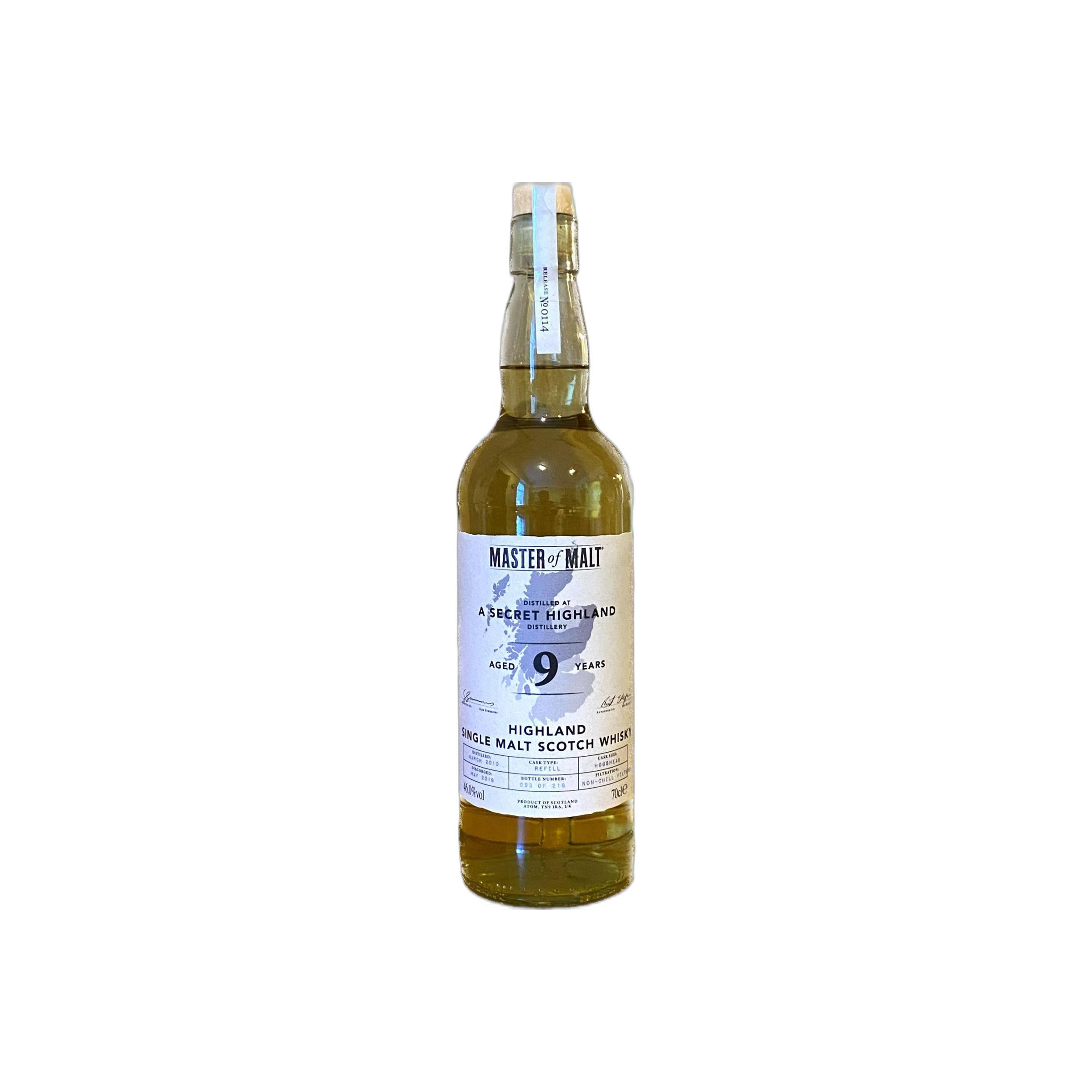 Master of Malt Single Cask 2010 9 Years Single Malt Whisky