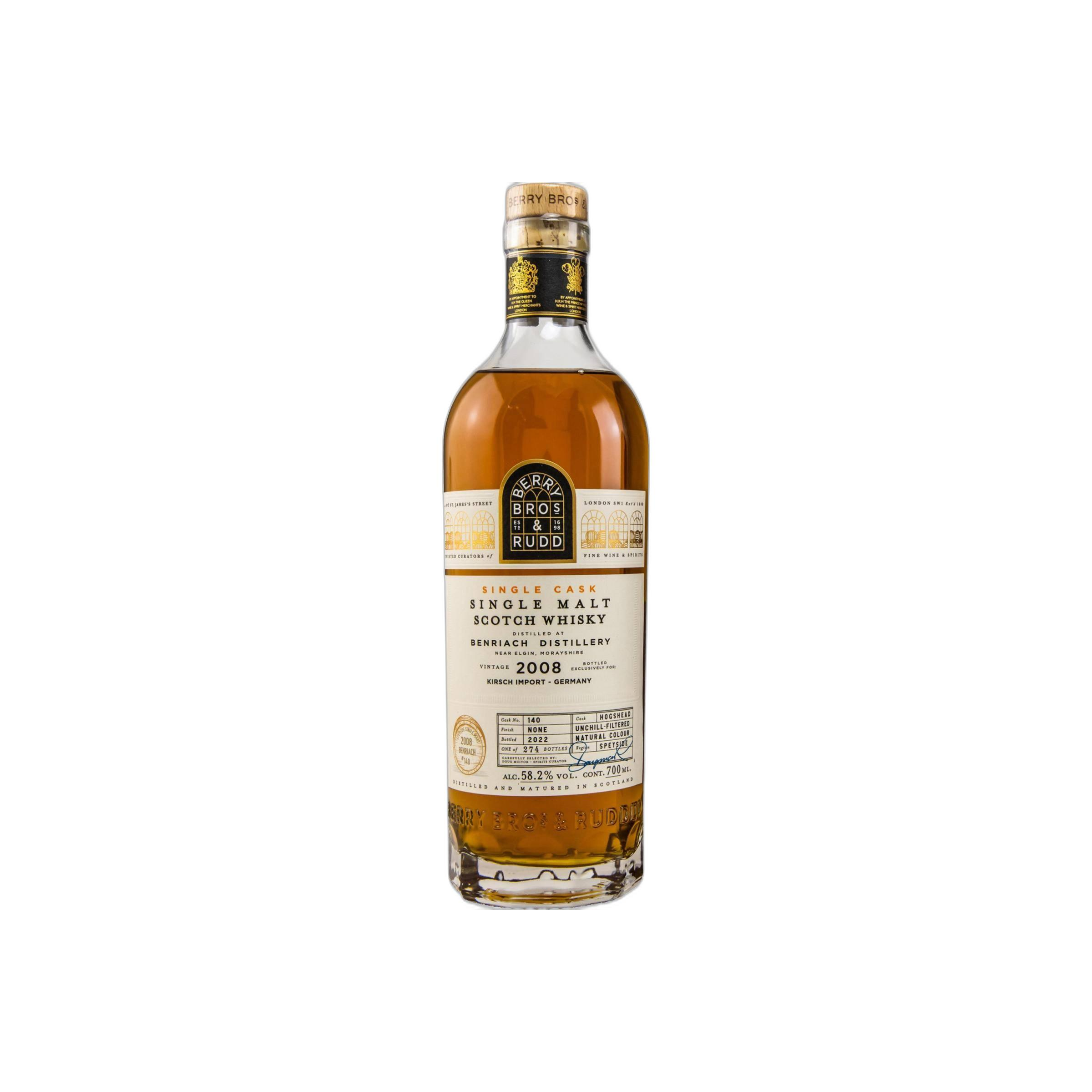 BenRiach Single Cask 2008 14 Years Single Malt Whisky