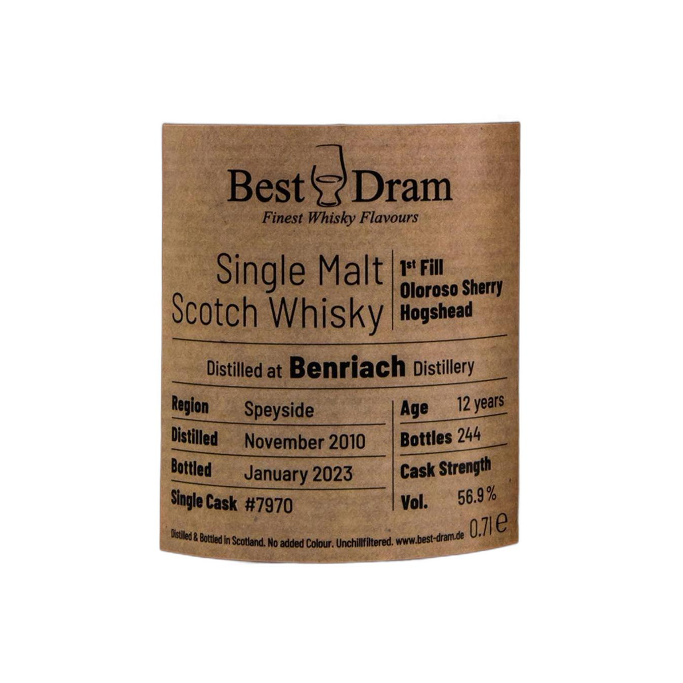 BenRiach 2010 12 Years Single Malt Whisky 3