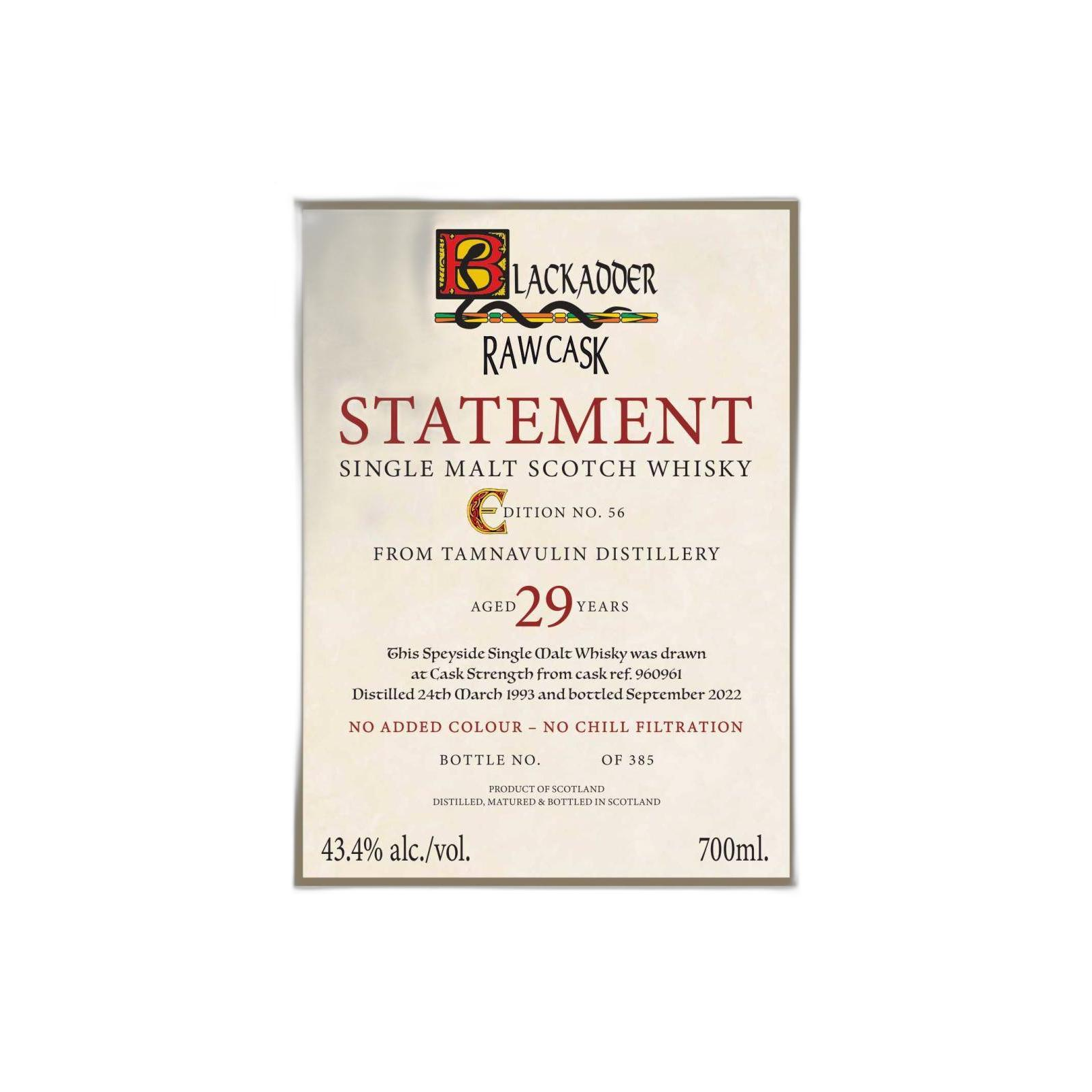 Tamnavulin 1993 29 Years Single Malt Whisky