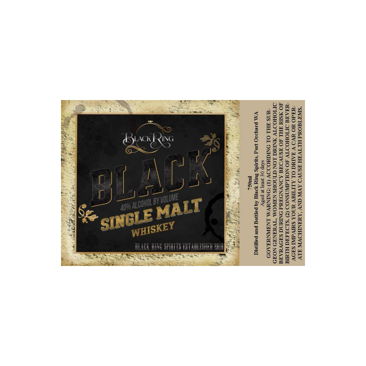 Black Ring Black Single Malt Whiskey