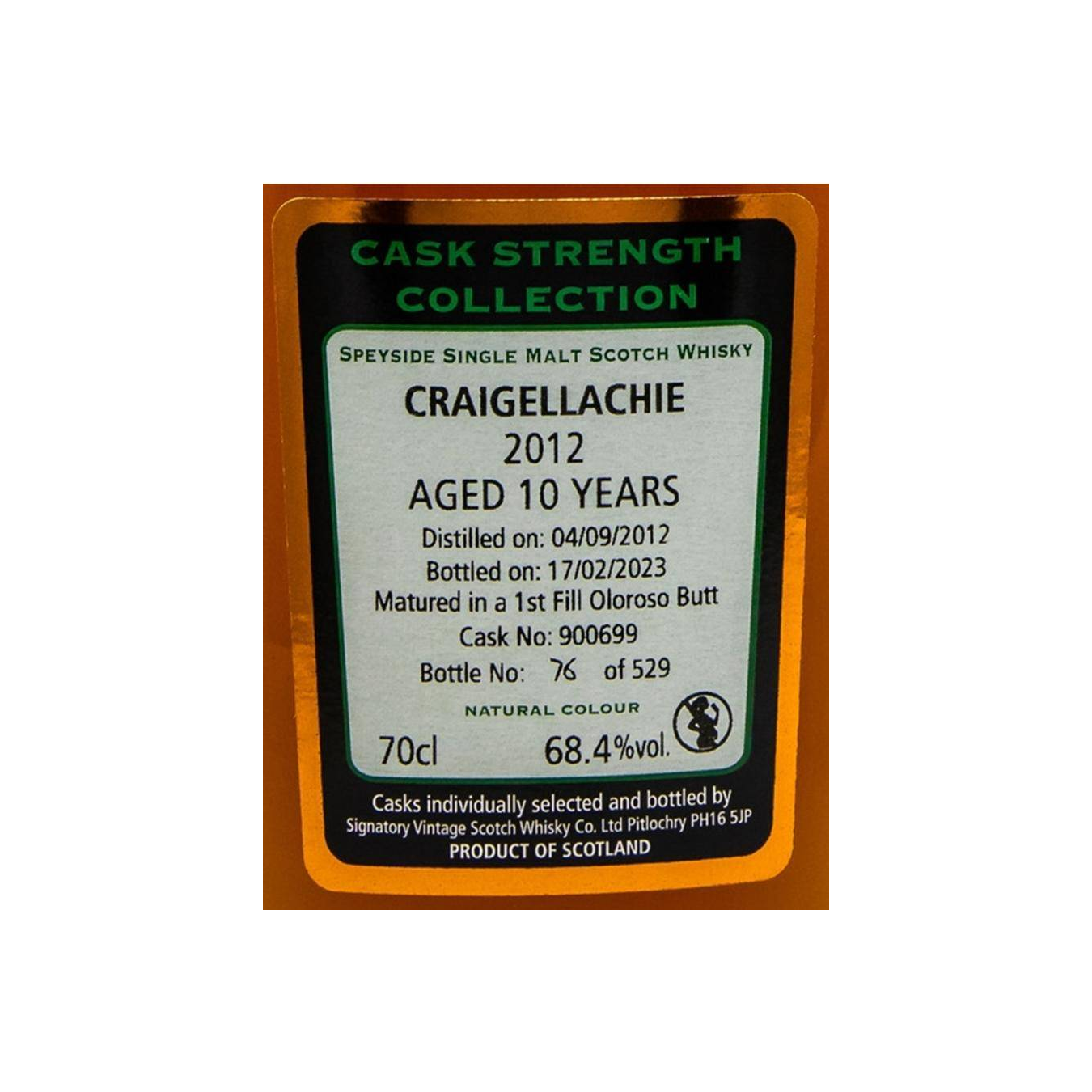 Craigellachie Cask Strength Collection 2012 10 Years Single Malt Whisky 2