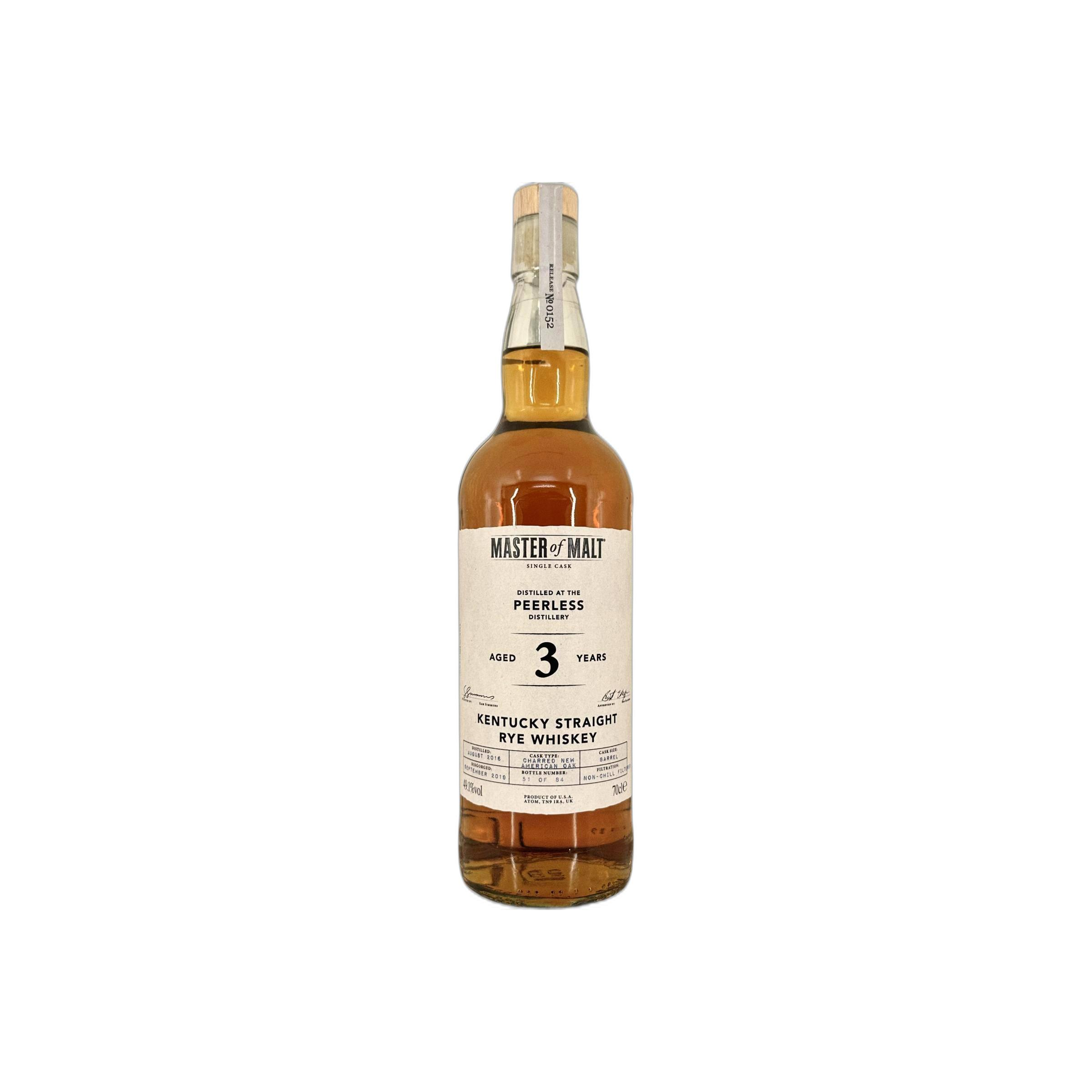 Master of Malt Single Cask 2016 3 Years Rye Whisky
