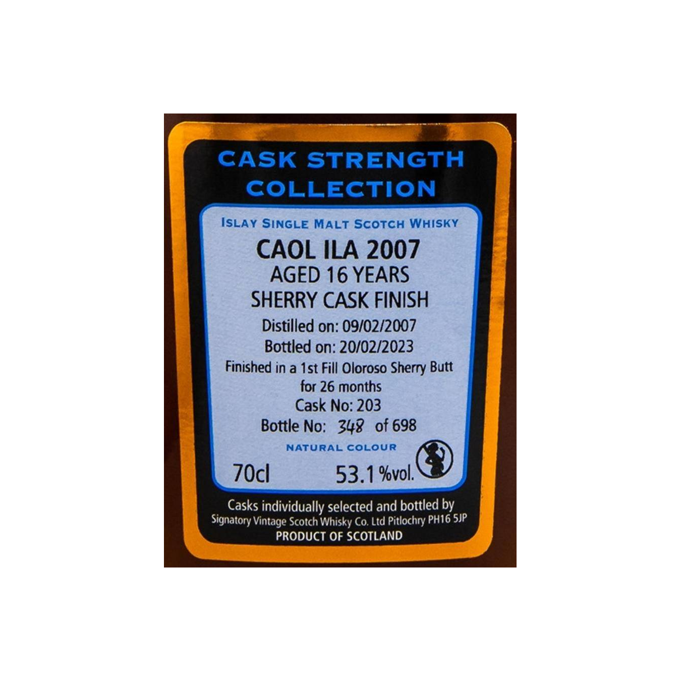 Caol Ila Cask Strength Collection 2007 16 Years Single Malt Whisky 2