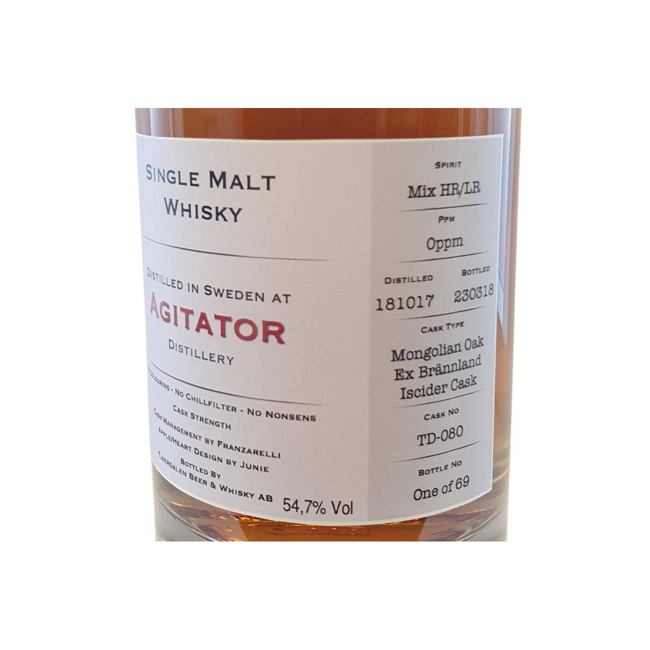 Agitator Private Bottling 2018 4 Years Single Malt Whisky 3