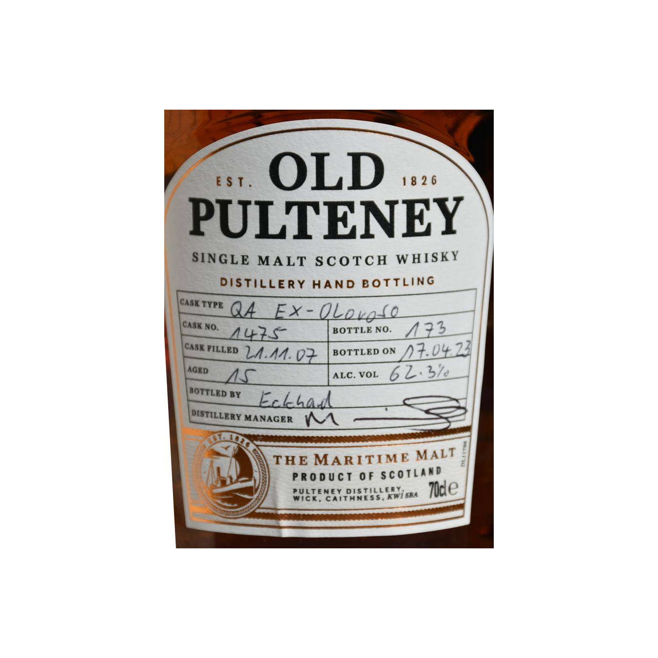 Old Pulteney 2007 15 Years Single Malt Whisky 2