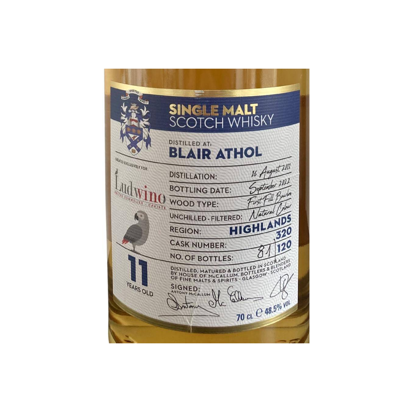 Blair Athol 2011 11 Years Single Malt Whisky