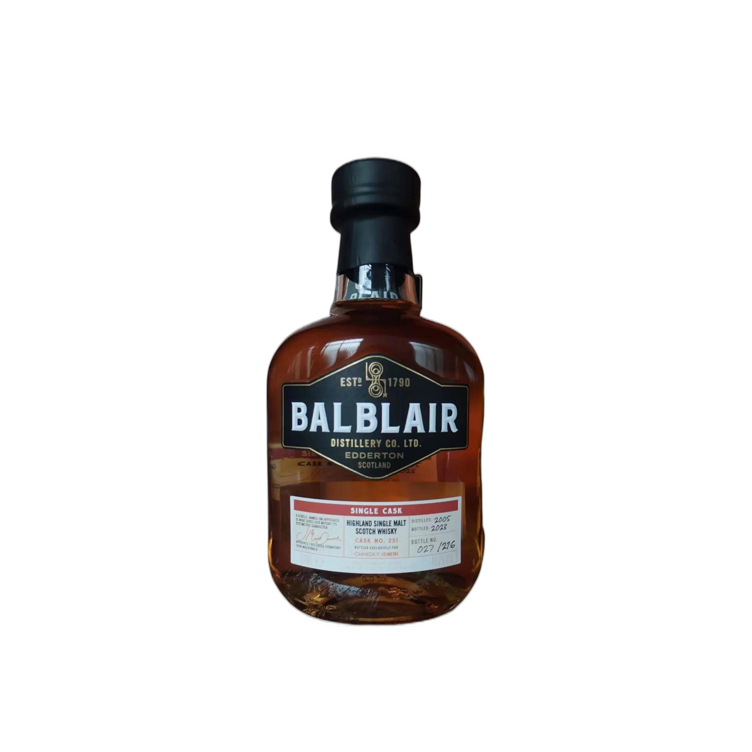 Balblair Single Cask 2005 18 Years Single Malt Whisky