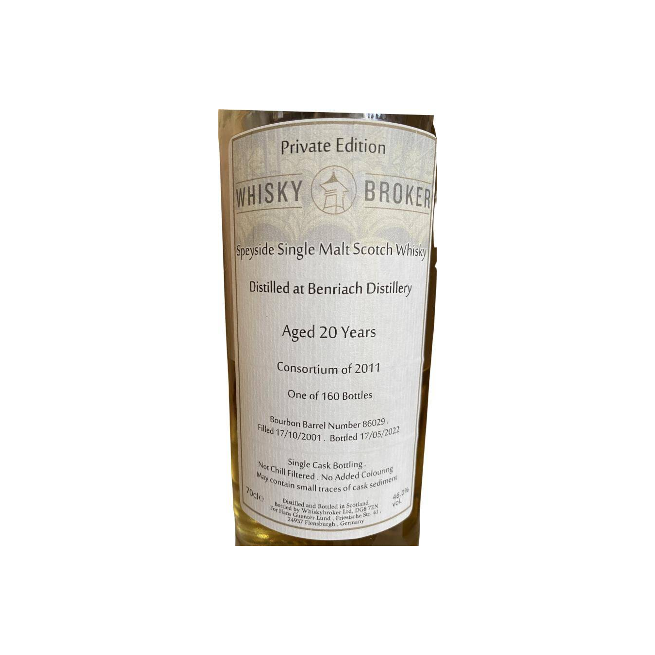 BenRiach 2001 20 Years Single Malt Whisky