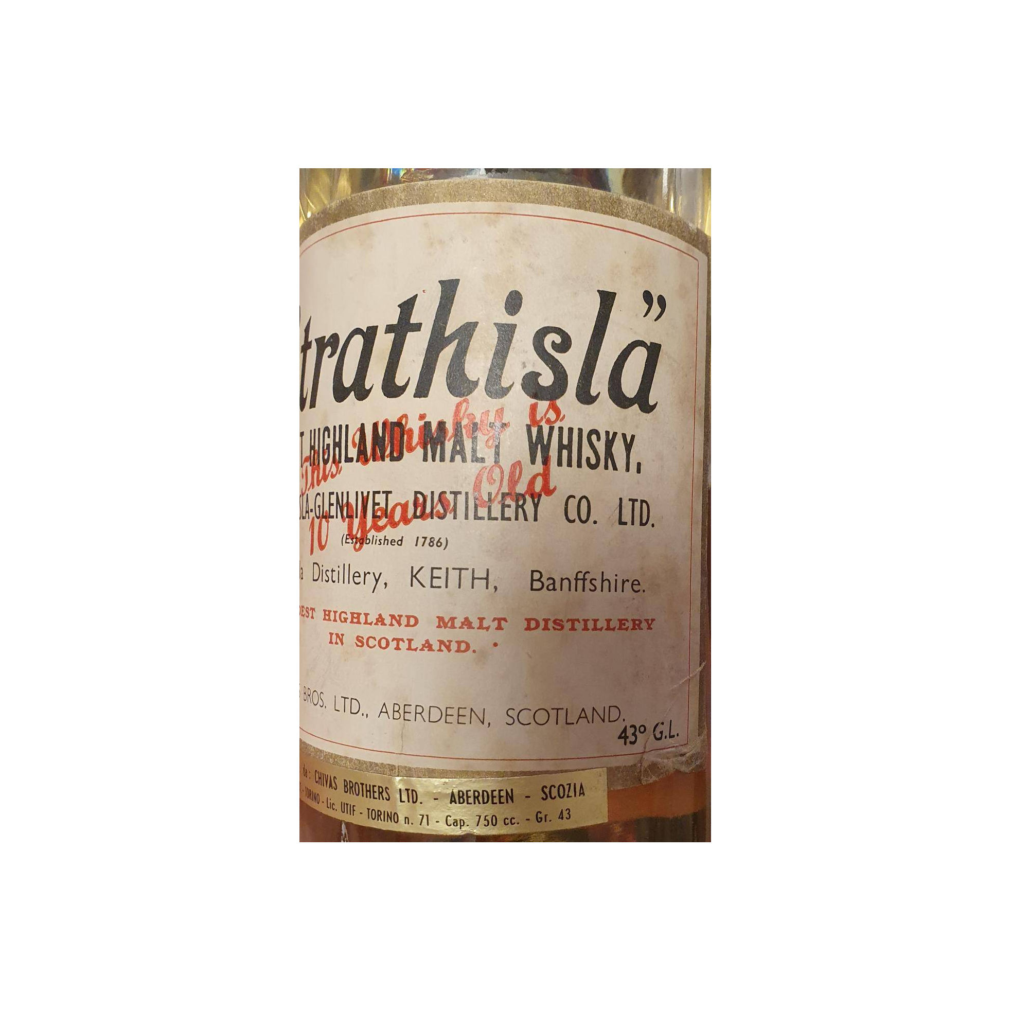Strathisla 10 Years Single Malt Whisky 2