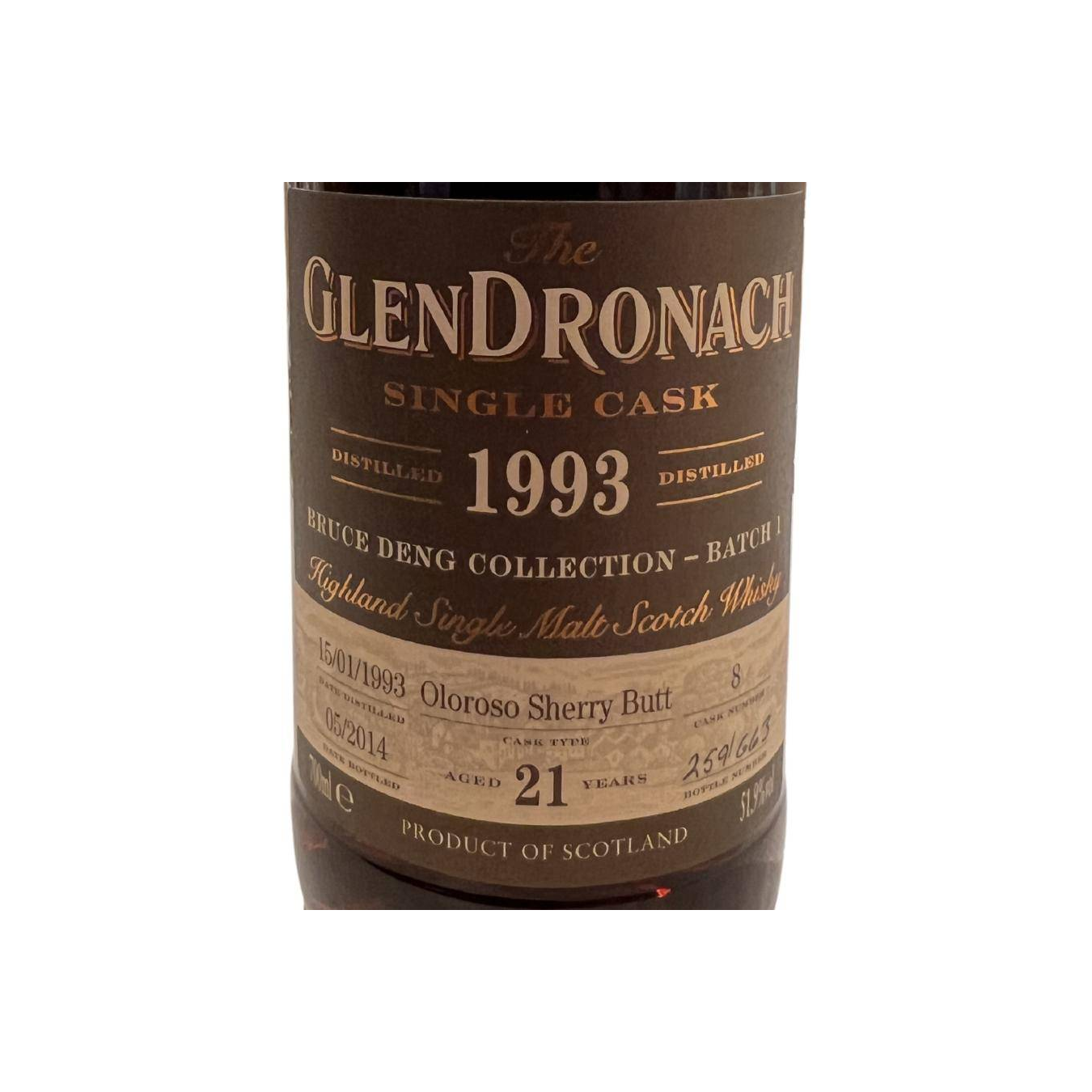 GlenDronach Single Cask 1993 21 Years Single Malt Whisky