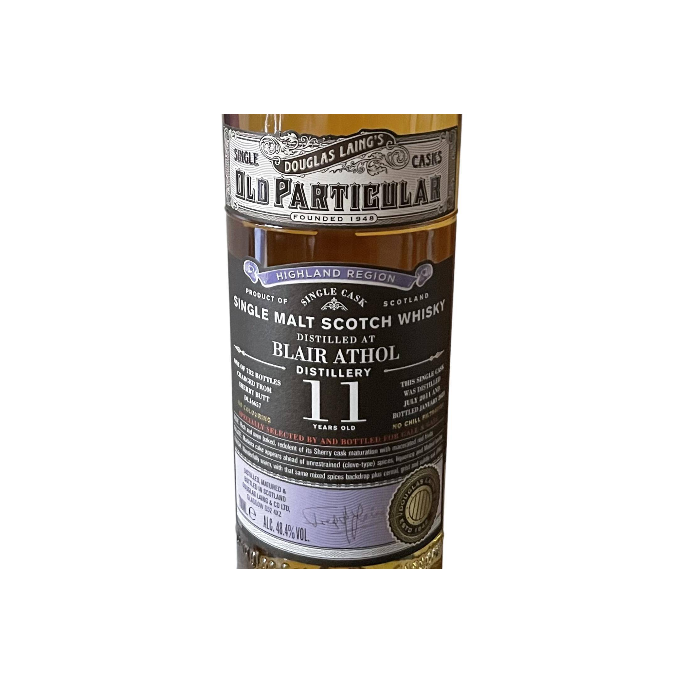 Blair Athol Old Particular 2011 11 Years Single Malt Whisky 2