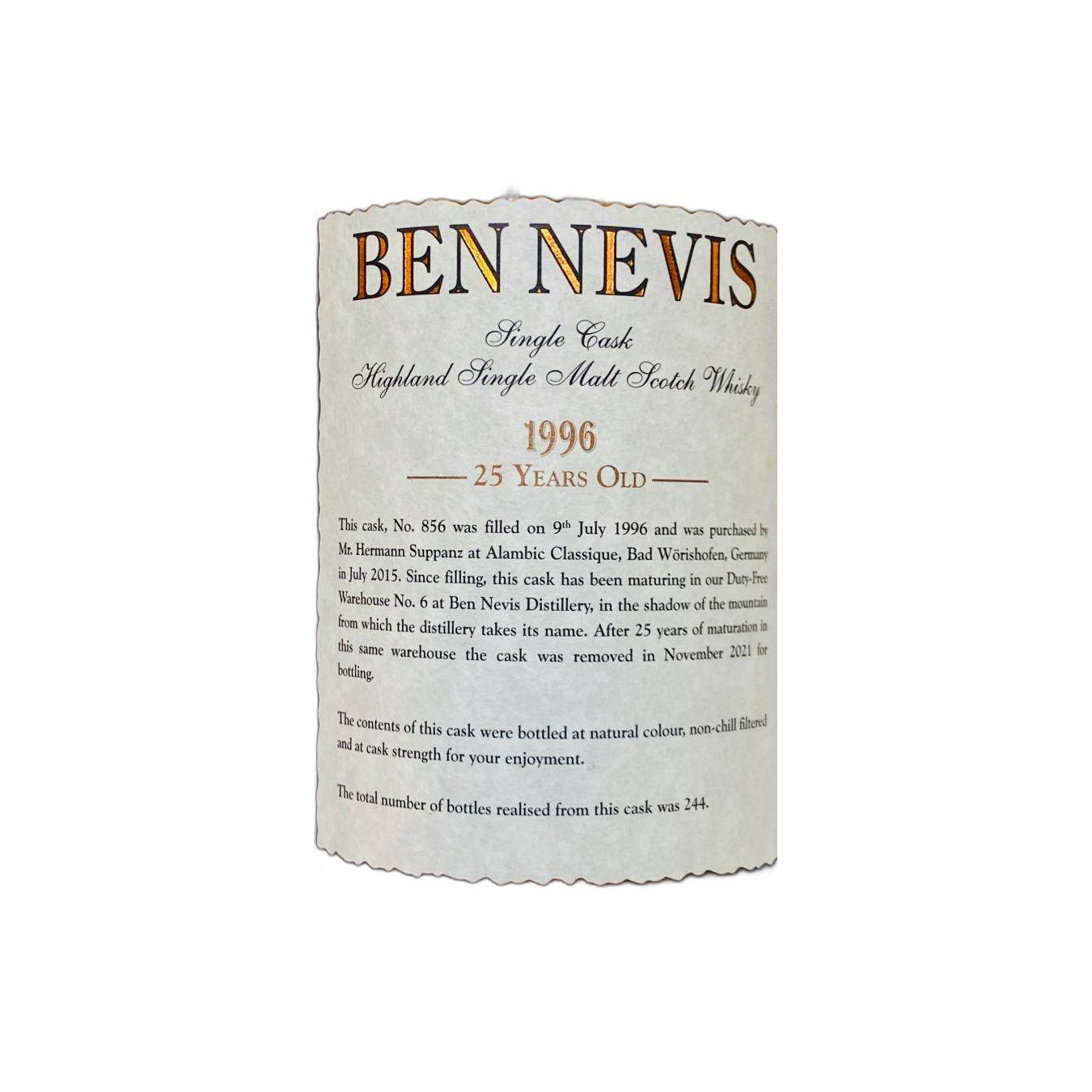 Ben Nevis 1996 25 Years Single Malt Whisky 3
